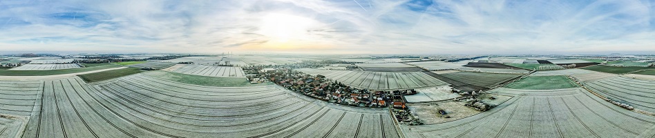 Wirringen im Winter aus der Luft